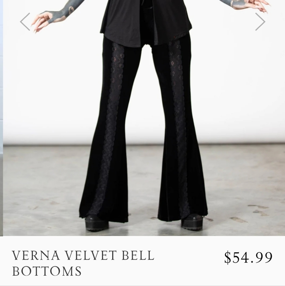 Verna velvet bellbottoms